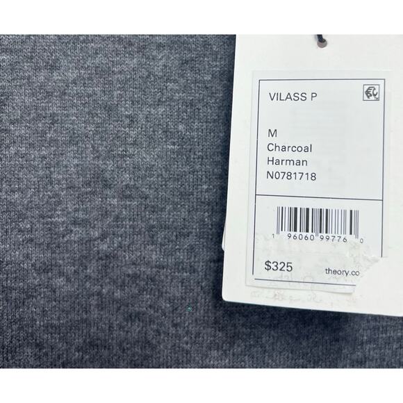 Theory Vilass Wool Blend Turtleneck Sweater Men's M Charcoal - Picture 7 of 7